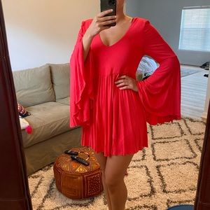 Free People Beach Flare Sleeve Dress